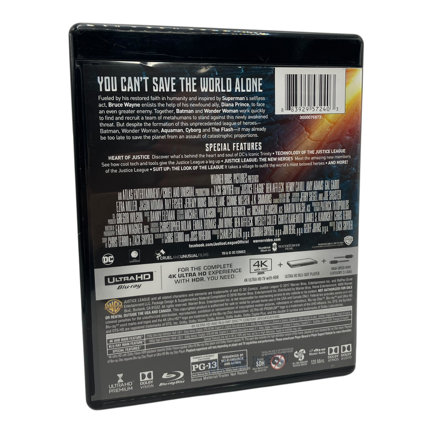 Justice League (2017) 4K UHD PRE-OWNED