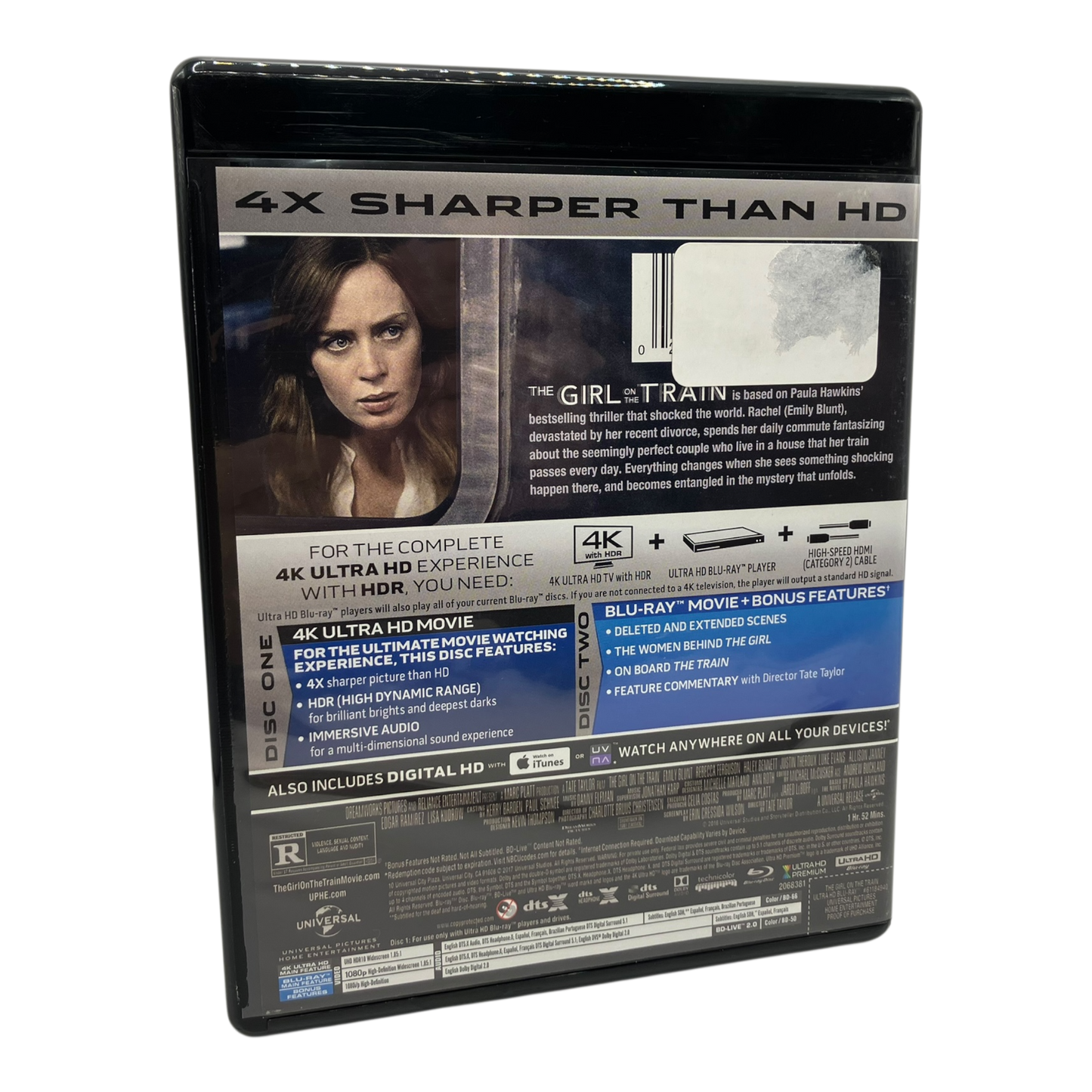 The Girl on the Train (2016) 4K UHD PRE-OWNED