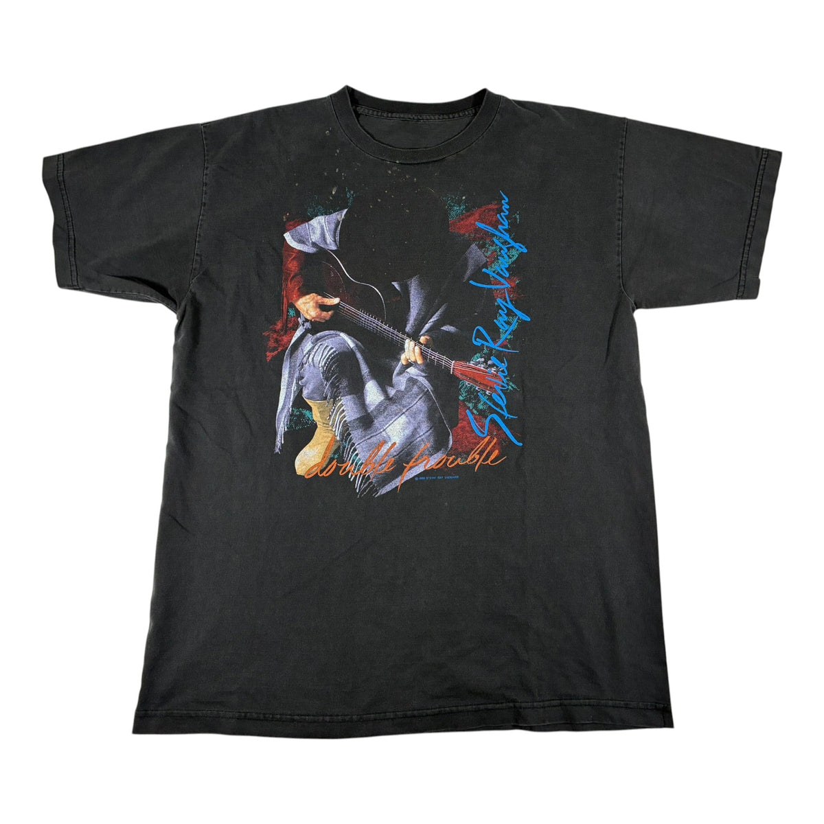 VTG 1989 Stevie Ray Vaughan "Double Trouble" T-Shirt L PRE-OWNED