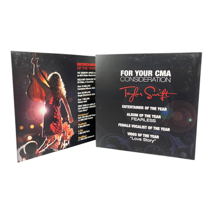 Taylor Swift – Fearless "Entertainer Redefined" CMA Consideration Promo CD PRE-OWNED