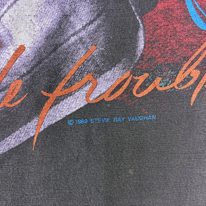 VTG 1989 Stevie Ray Vaughan "Double Trouble" T-Shirt L PRE-OWNED