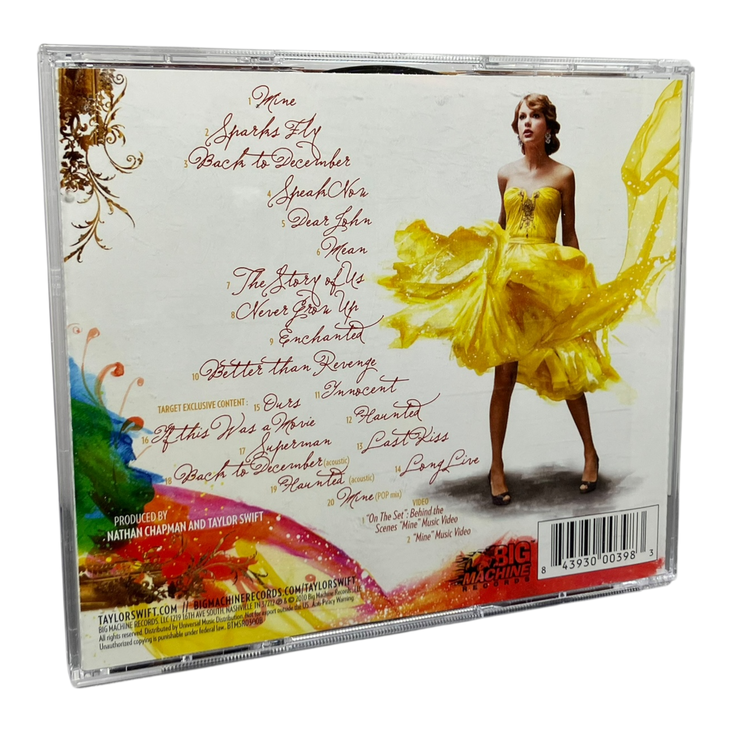 Taylor Swift – Speak Now "Wonderstruck" CMA Consideration Promo CD PRE-OWNED
