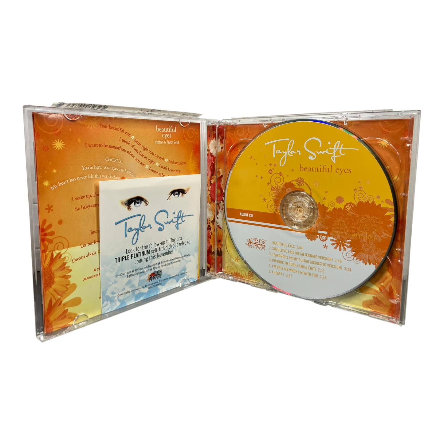 Taylor Swift – Beautiful Eyes CD & DVD 2008 PRE-OWNED