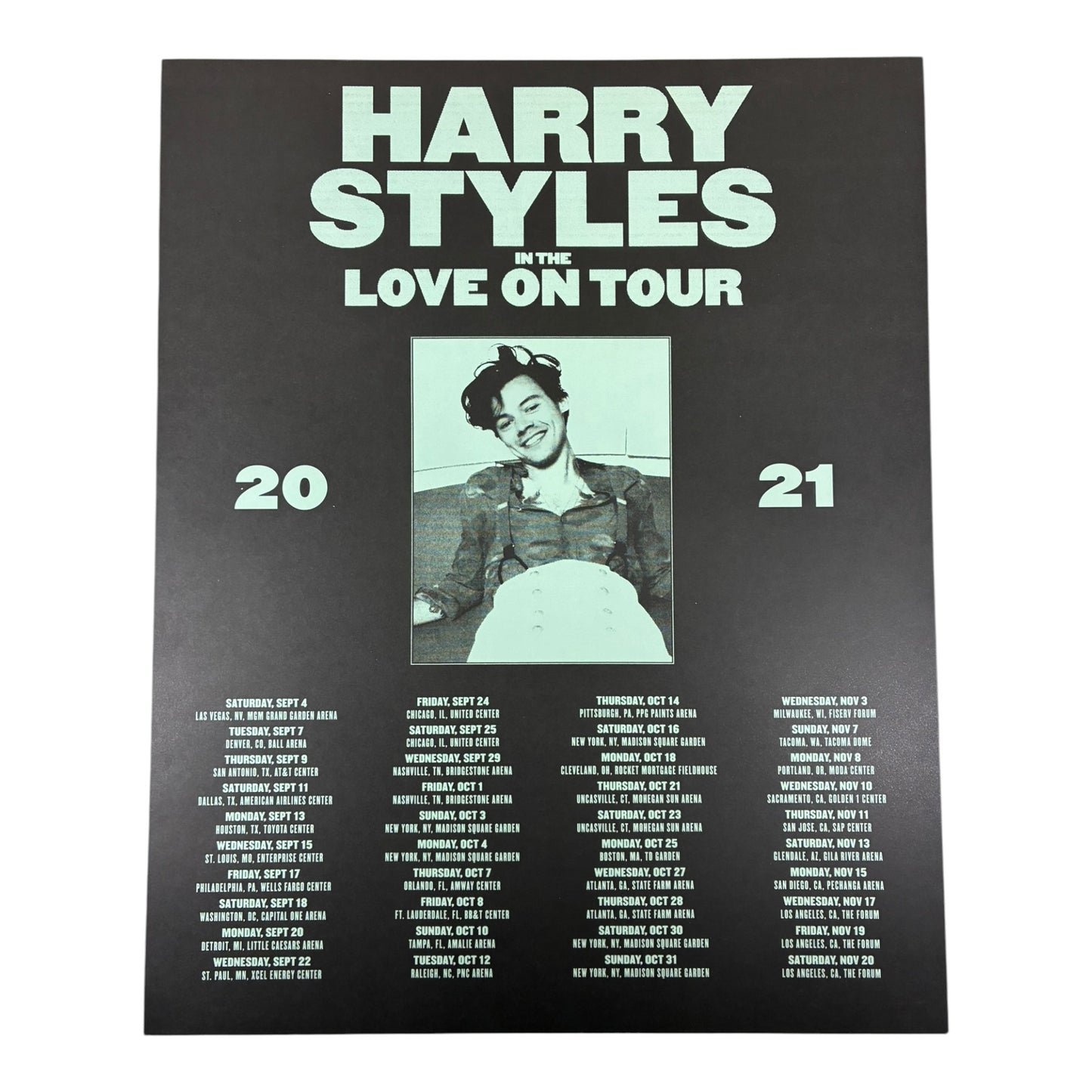 Harry Styles “Love on Tour” Official Tour Poster 2021 PRE-OWNED