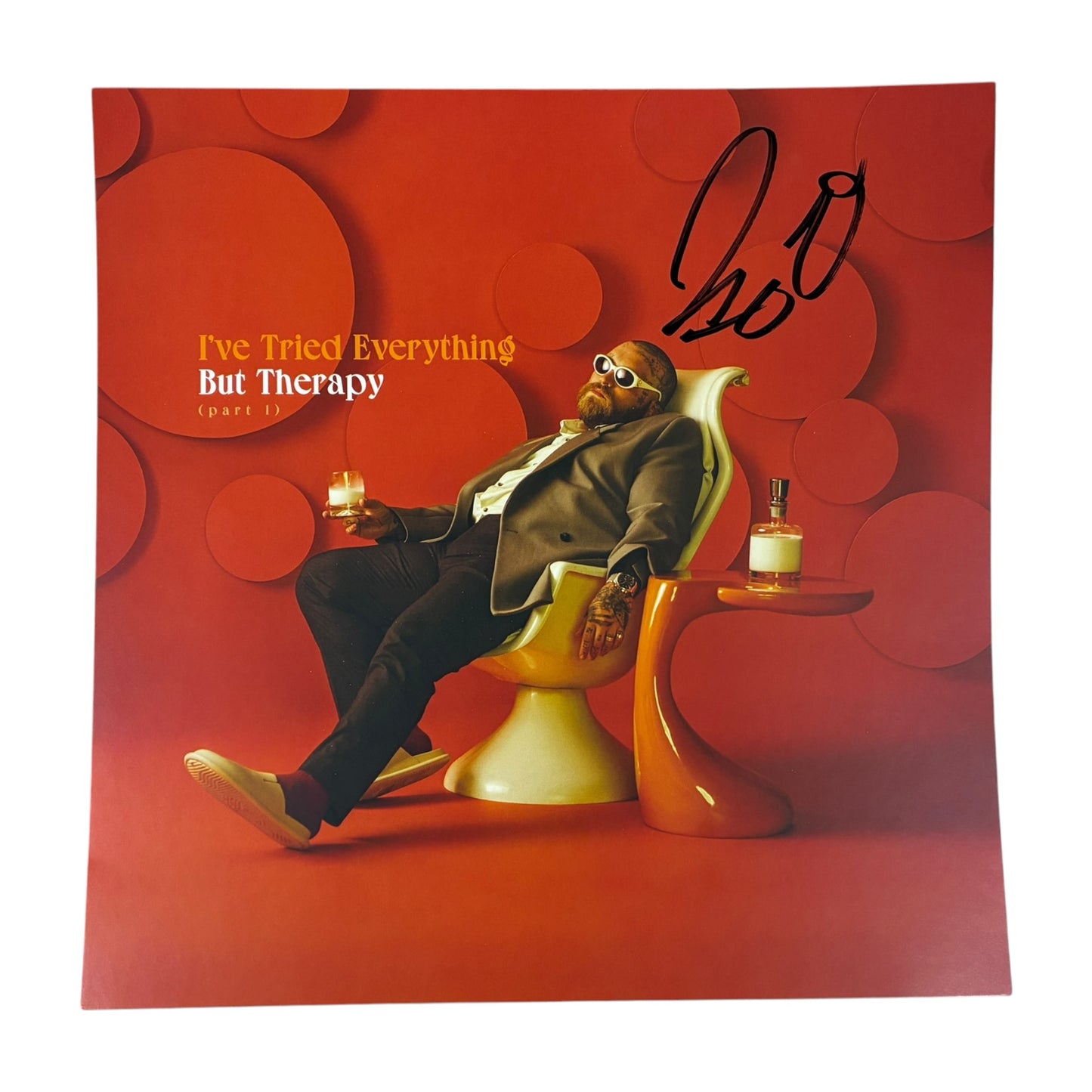 Teddy Swims Signed Autographed “I’ve Tried Everything But Therapy” Promo Flat/Poster PRE-OWNED