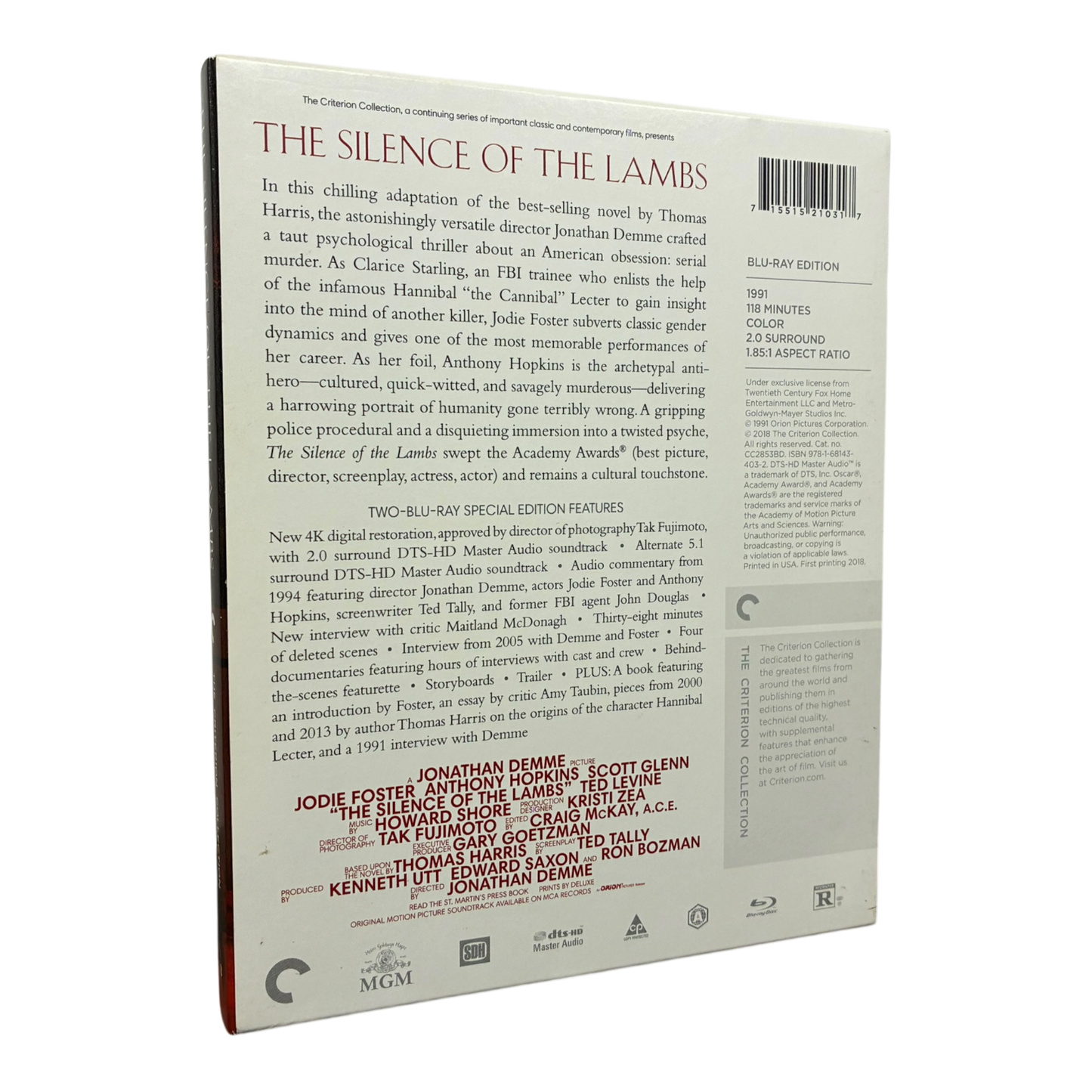 The Silence of the Lambs (Criterion) BLU-RAY PRE-OWNED