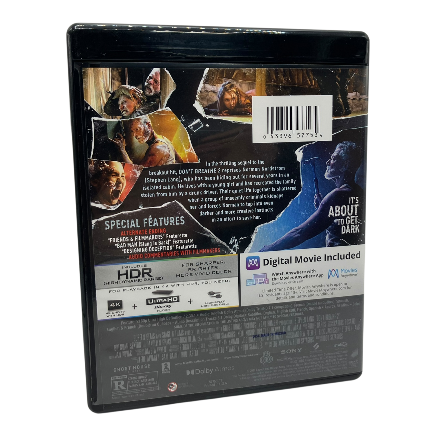 Don't Breathe 2 (2021) 4K UHD PRE-OWNED