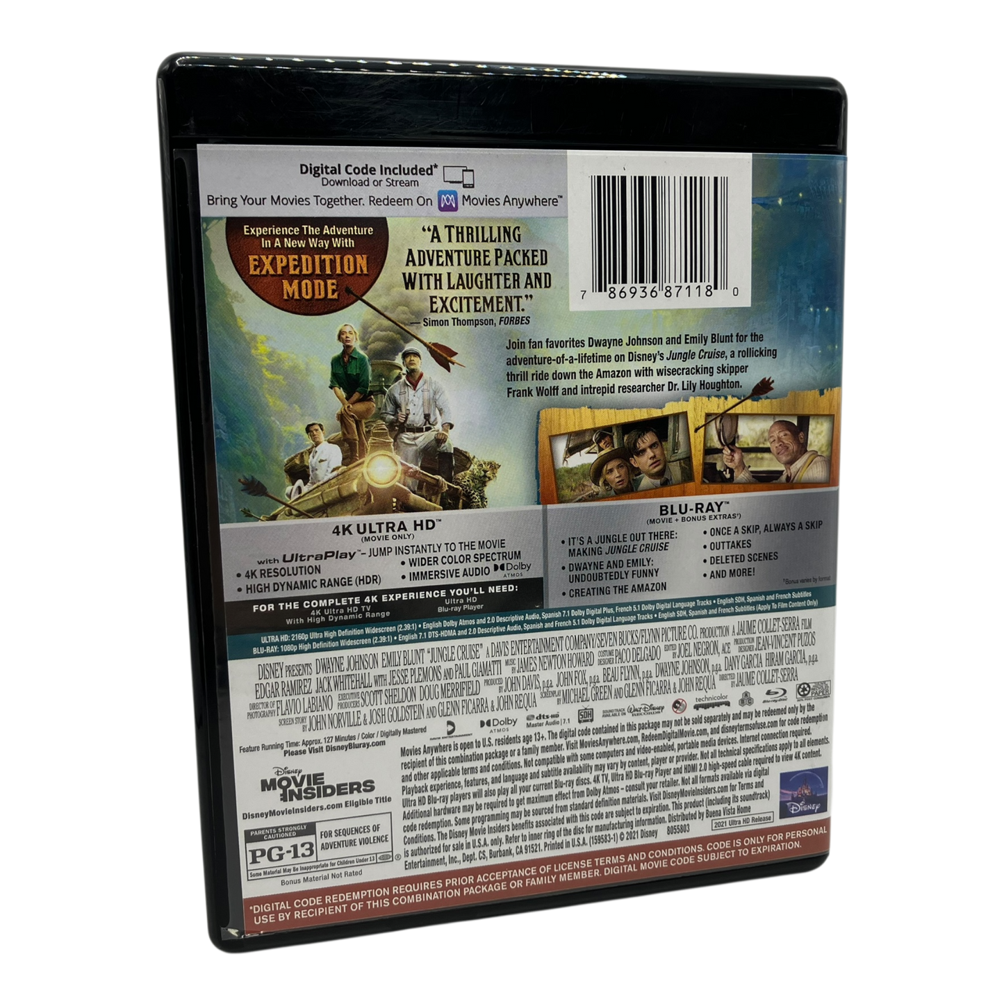 Jungle Cruise (2021) 4K UHD PRE-OWNED