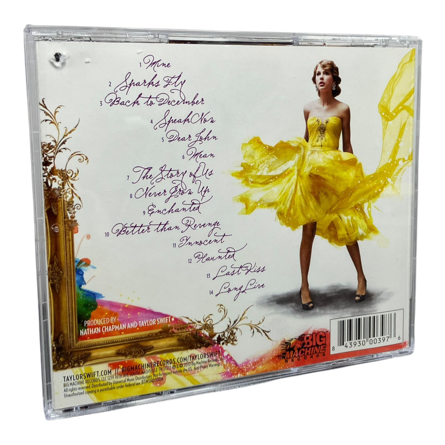 Taylor Swift – Speak Now "Acknowledge The History" ACM Consideration Promo CD PRE-OWNED
