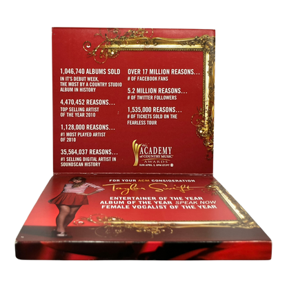 Taylor Swift – Speak Now "Acknowledge The History" ACM Consideration Promo CD PRE-OWNED