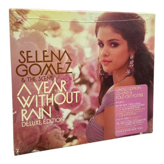 Selena Gomez & The Scene – A Year Without Rain DELUXE CD & DVD PRE-OWNED (SEALED)