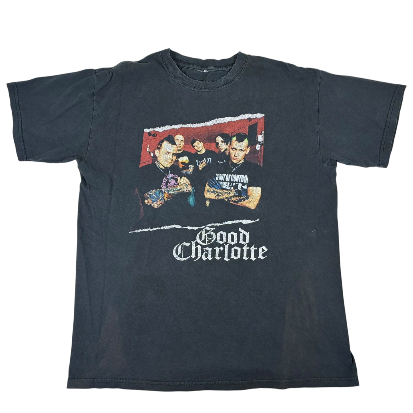 VTG 2000's Good Charlotte T-Shirt Worn/Faded L PRE-OWNED
