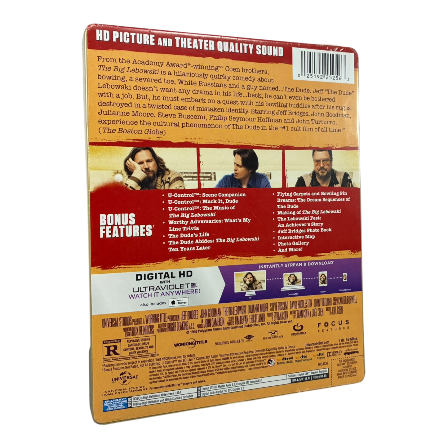 The Big Lebowski (STEELBOOK) BLU-RAY PRE-OWNED (SEALED)