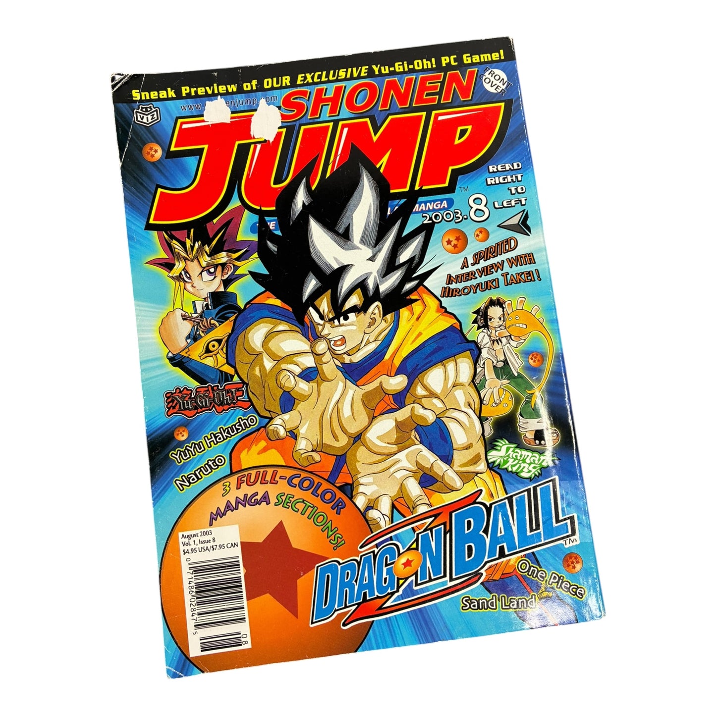 VTG SHONEN JUMP Magazine AUGUST 2003 #8 PRE-OWNED