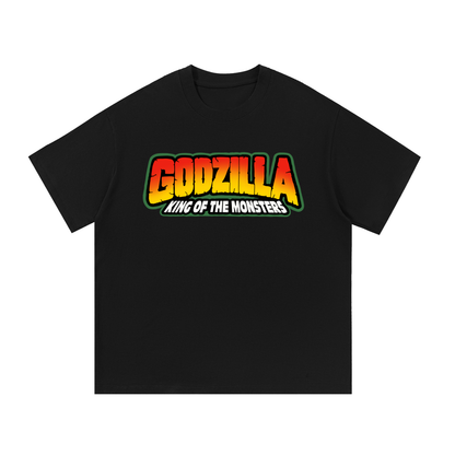 Retro Godzilla King of the Monster 90s Trendmasters Logo Tee NEW