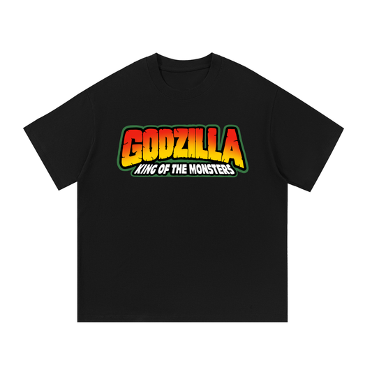 Retro Godzilla King of the Monster 90s Trendmasters Logo Tee NEW